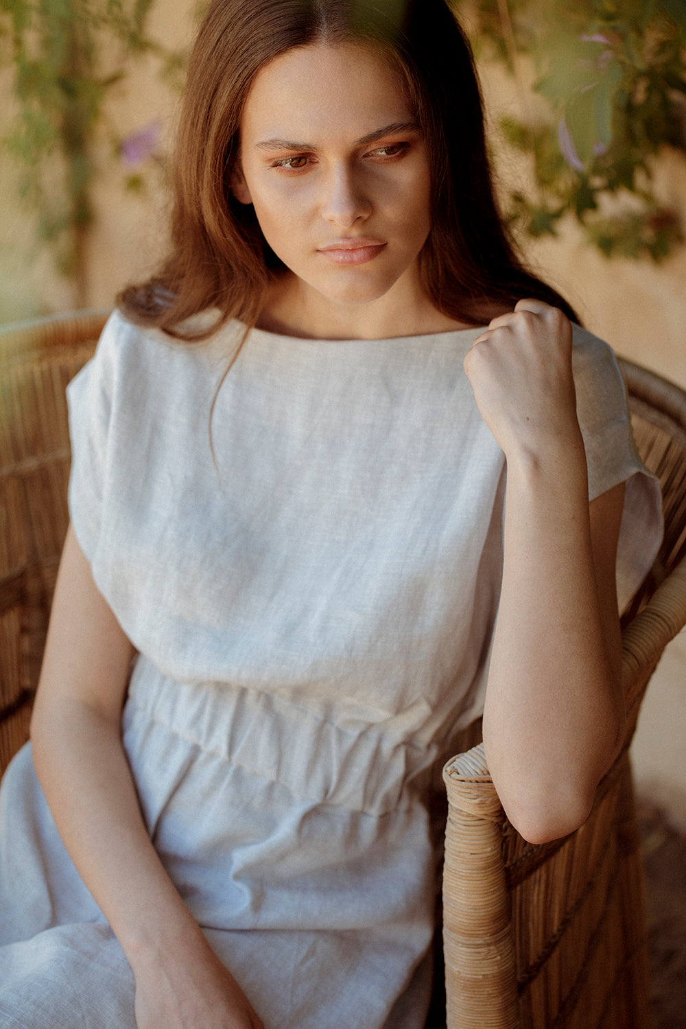 model in the marina dress