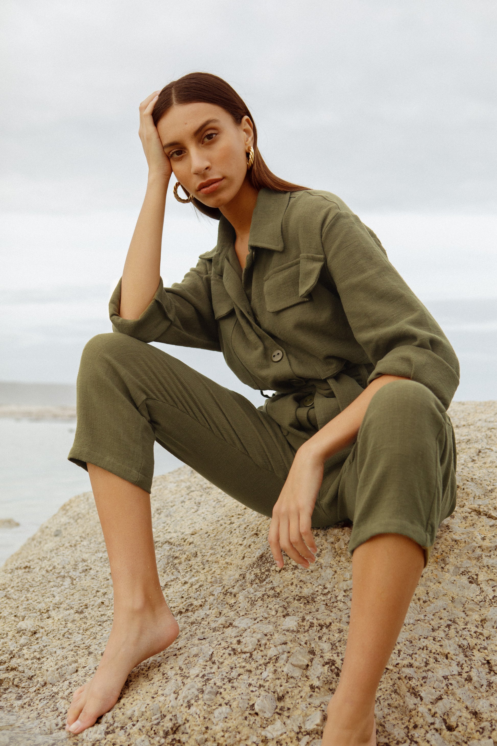 Model wearing the Agatha Jumpsuit